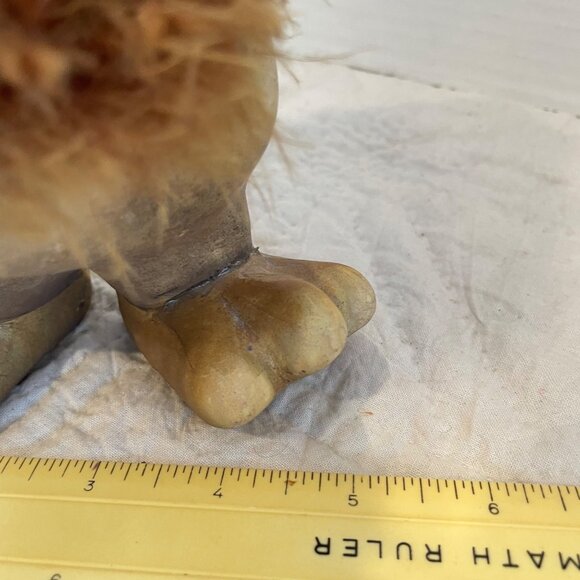 Rustic Funky Thanksgiving Turkey Figurine with Faux leather and Fur - Picture 10 of 11